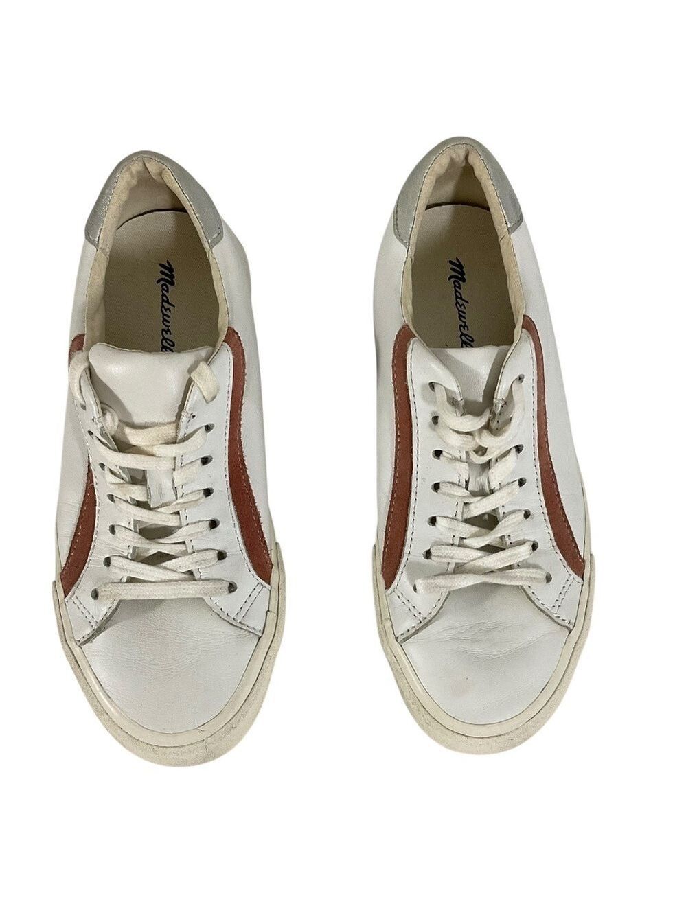 Madewell Delia Sidewalk Low-top Sneakers White Classic Leather size 7 - Picture 2 of 13